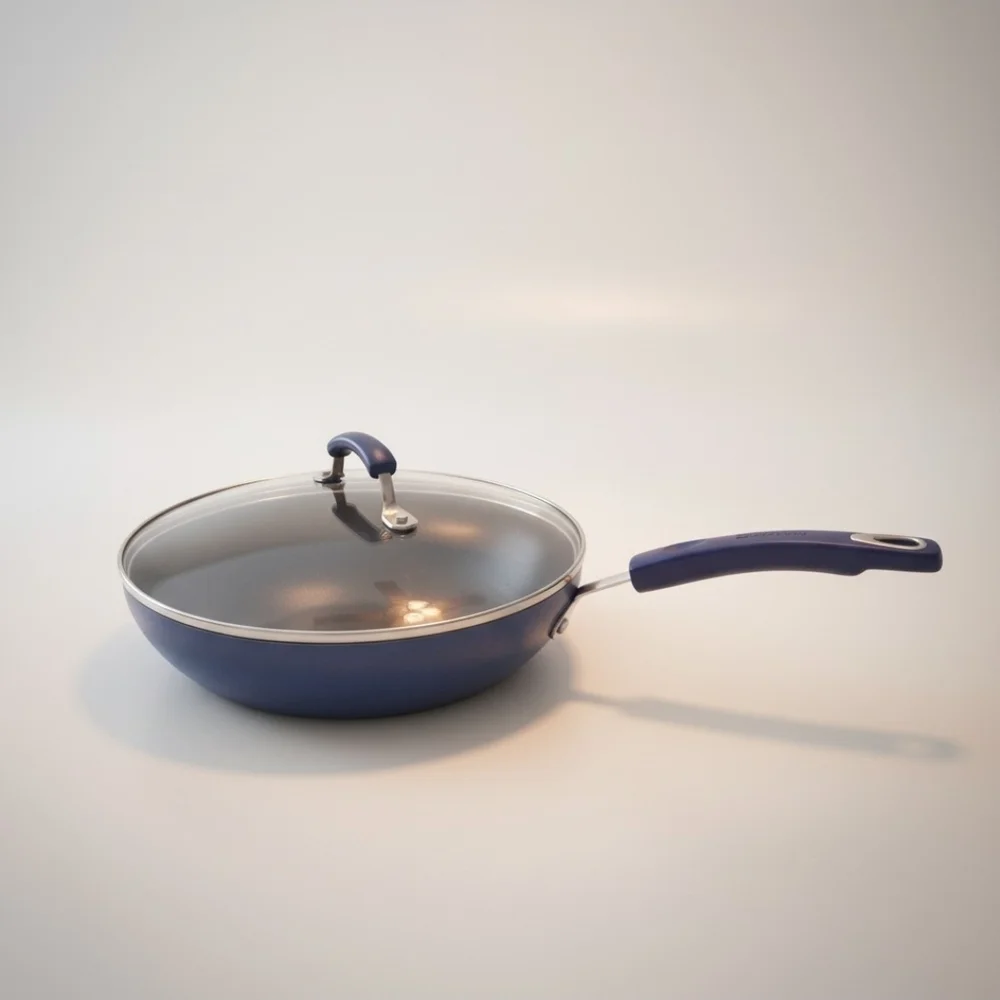 Rachael Ray Cookeway 11 Inch Wok  Frying Pan With Lid